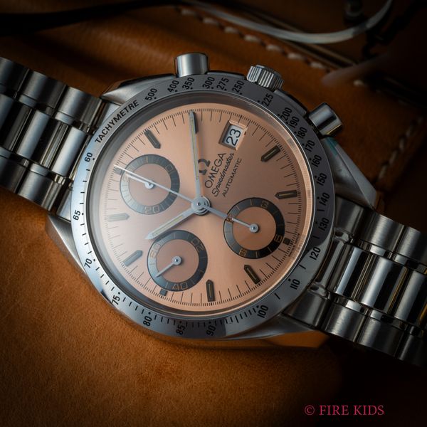オメガ OMEGA スピードマスター 誕生40周年記念 グランプリモデル 西武百貨店限定モデル 1996年製 Ref.3511.60 カッパーダイヤル 自動巻き Cal.1152 純正ステンブレス 箱、1997年販売ギャラ、冊子付き