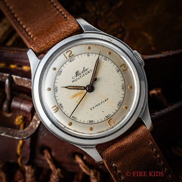 ミドー 1950年代製 デカミドー  エクストラフラット 34㎜ Ref.385509 手巻き Cal.1200B ニードルハンド