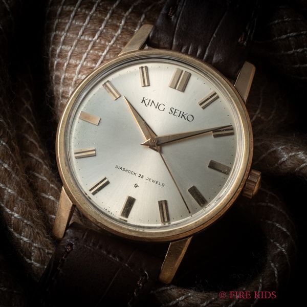 キングセイコー 1961年製 1stモデル 最初期型 14金総金張り 100ミクロン SDダイヤル Ref.J14102E 手巻き 盾メダリオン