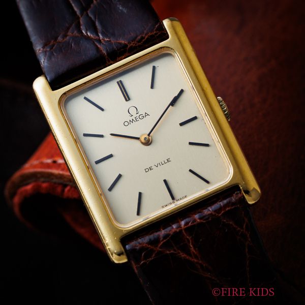 オメガ デ・ヴィル 1971年製 レクタンギュラー 金張り/バックステン Cal.620 手巻き