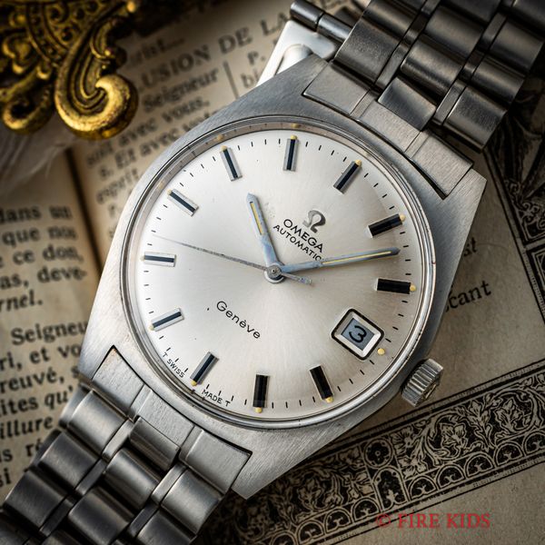 オメガ 1968年製 ジュネーブ Ref.166.041 自動巻 純正ブレス付 裏エナメルシール