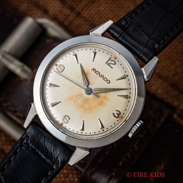 モバード 1950年代製 飛びアラビアダイヤル ラウンドケース Ref.18291 手巻き Cal.127