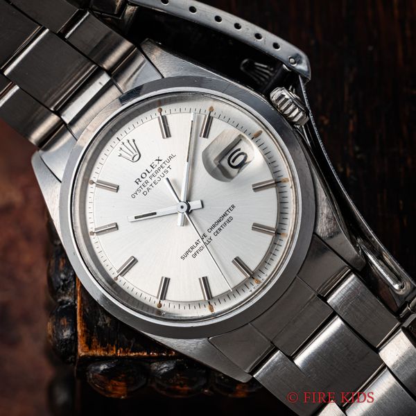 ロレックス 1971年製 デイトジャスト シルバーダイヤル Ref.1600 自動巻き Cal.1570 純正ステンブレス ハック機能
